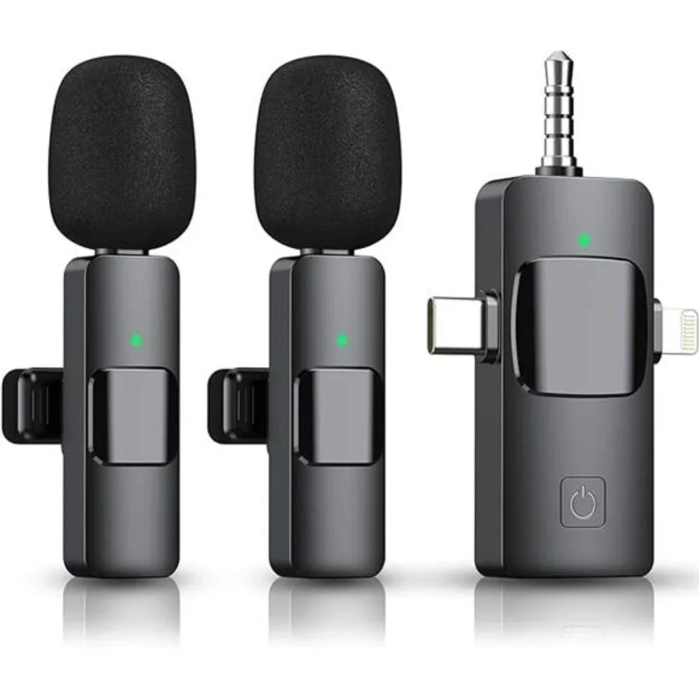 3 in 1 Wireless Microphone, USB C Microphone,2.4G Ultra-Low Delay